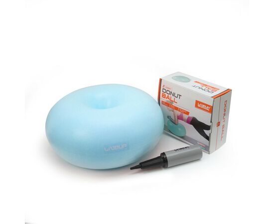 М'яч для фітнесу LiveUp Donut Ball LS3567-b синій 45х25см (2021281280088)