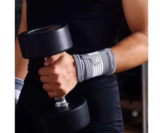Фиксатор кисти LiveUp Wrist Support LS5672-SM сірий, білий S/M (6951376182286), изображение 6 Фиксатор кисти LiveUp Wrist Support LS5672-SM сірий, білий S/M (6951376182286), изображение 6