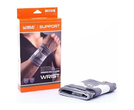 Фиксатор кисти LiveUp Wrist Support LS5672-SM сірий, білий S/M (6951376182286), изображение 9 Фиксатор кисти LiveUp Wrist Support LS5672-SM сірий, білий S/M (6951376182286), изображение 9