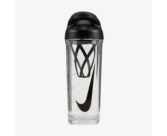 Бутылка для воды Nike TR Hypercharge Shaker Bottle 24 OZ прозора, чорна 709 мл N.100.0106.958.24 (887791110671), изображение 2 Бутылка для воды Nike TR Hypercharge Shaker Bottle 24 OZ прозора, чорна 709 мл N.100.0106.958.24 (887791110671), изображение 2