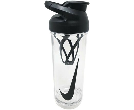 Бутылка для воды Nike TR Hypercharge Shaker Bottle 24 OZ прозора, чорна 709 мл N.100.0106.958.24 (887791110671)