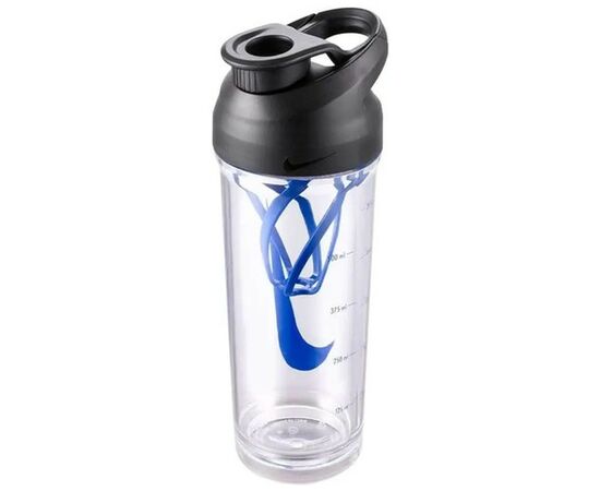 Бутылка для воды Nike TR Recharge Shaker Bottle 2.0 24 OZ чорний, синій 709 мл N.101.0724.913.24 (887791762313), изображение 2 Бутылка для воды Nike TR Recharge Shaker Bottle 2.0 24 OZ чорний, синій 709 мл N.101.0724.913.24 (887791762313), изображение 2