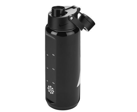 Пляшка для води Nike TR Renew Recharge Chug Bottle 24 OZ чорний, білий 709 мл N.100.9669.080.24 (887791750259)