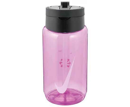 Пляшка для води Nike TR Renew Recharge Straw Bottle 16 OZ рожевий, чорний 473 мл N.100.7640.644.16 (887791733467)