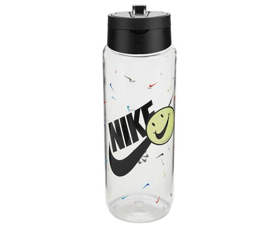 Пляшка для води Nike TR Renew Recharge Straw Bottle 24 OZ грфічний прозорий, чорний 709 мл N.100.7643.968.24 (887791742452)