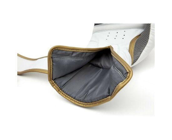 Боксерські рукавички Reebok Boxing Gloves білий, золото RSCB-12010GD 14 унцій (885652021234), зображення 6 Боксерські рукавички Reebok Boxing Gloves білий, золото RSCB-12010GD 14 унцій (885652021234), зображення 6