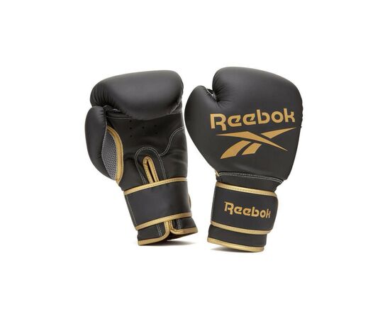 Боксерские перчатки Reebok Boxing Gloves чорний, золото RSCB-12010GB 12 унцій (885652021180)