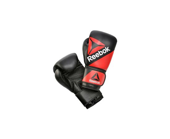 Боксерские перчатки Reebok Combat Leather Training Glove червоний, чорний RSCB-10100RDBK 14 унцій (5055436113607)