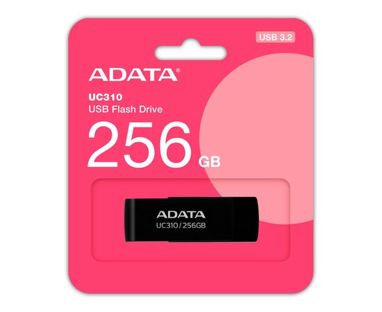 USB флеш накопитель ADATA 256GB UC310 Black USB 3.0 (UC310-256G-RBK), изображение 4 USB флеш накопитель ADATA 256GB UC310 Black USB 3.0 (UC310-256G-RBK), изображение 4