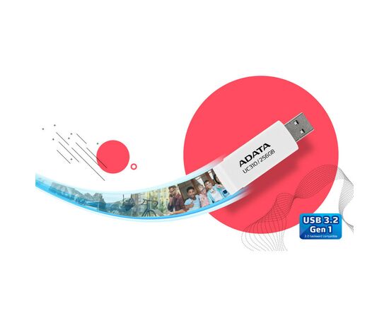 USB флеш накопитель ADATA 256GB UC310 Black USB 3.0 (UC310-256G-RBK), изображение 6 USB флеш накопитель ADATA 256GB UC310 Black USB 3.0 (UC310-256G-RBK), изображение 6