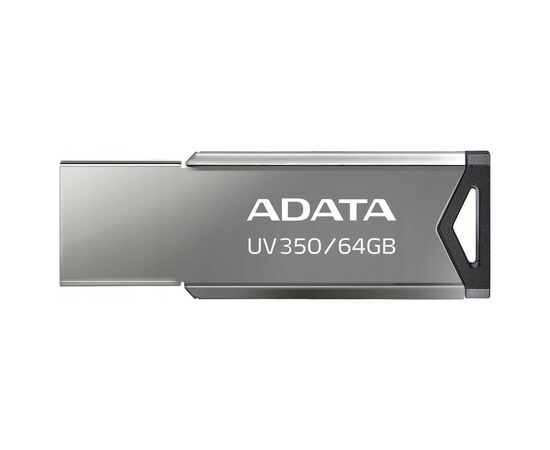 USB флеш накопитель ADATA 64GB UV350 Metallic USB 3.2 (AUV350-64G-RBK), изображение 2 USB флеш накопитель ADATA 64GB UV350 Metallic USB 3.2 (AUV350-64G-RBK), изображение 2