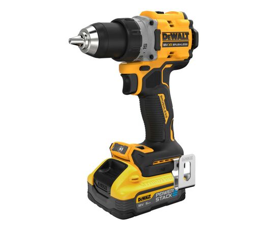Шуруповерт DeWALT XR Li-Ion PowerStack 18 В, 2x5Ah, 90 Нм, 0-650/0-2000 об/мин, TSTAK (DCD800H2T), изображение 2 Шуруповерт DeWALT XR Li-Ion PowerStack 18 В, 2x5Ah, 90 Нм, 0-650/0-2000 об/мин, TSTAK (DCD800H2T), изображение 2