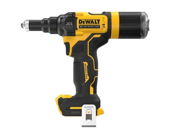 Заклепочник DeWALT 18 В XR Li-Ion, 10 kN, d.закл.=2.4-4.8 мм (без АКБ и ЗУ) (DCF403NT), изображение 2 Заклепочник DeWALT 18 В XR Li-Ion, 10 kN, d.закл.=2.4-4.8 мм (без АКБ и ЗУ) (DCF403NT), изображение 2