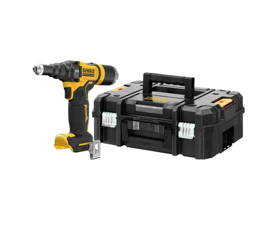 Заклепочник DeWALT 18 В XR Li-Ion, 10 kN, d.закл.=2.4-4.8 мм (без АКБ и ЗУ) (DCF403NT), изображение 6 Заклепочник DeWALT 18 В XR Li-Ion, 10 kN, d.закл.=2.4-4.8 мм (без АКБ и ЗУ) (DCF403NT), изображение 6