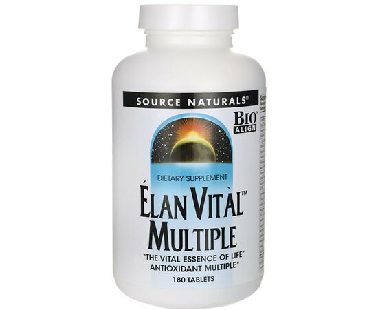 Мультивитамин Source Naturals Мультивитамины, Elan Vital Multiple, 180 таблеток (SN0061)