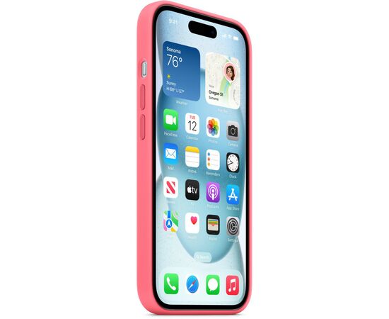 Чехол для мобильного телефона Apple iPhone 15 Silicone Case with MagSafe Pink, Model A3123 (MWN93ZM/A), изображение 2 Чехол для мобильного телефона Apple iPhone 15 Silicone Case with MagSafe Pink, Model A3123 (MWN93ZM/A), изображение 2