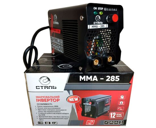 Зварювальний апарат СТАЛЬ ММА-285, інверторний (113969)