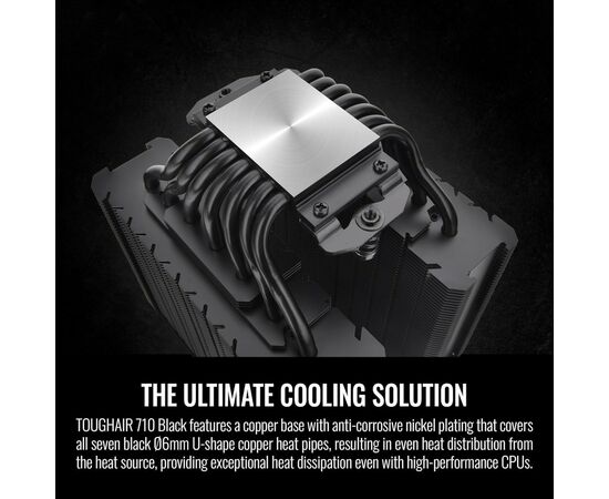 Кулер до процесора ThermalTake TOUGHAIR 710 Black (7 CL-P117-CA14BL-A), зображення 12 Кулер до процесора ThermalTake TOUGHAIR 710 Black (7 CL-P117-CA14BL-A), зображення 12