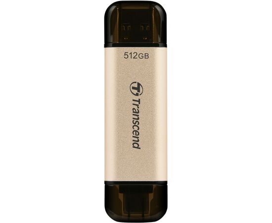 USB флеш накопитель Transcend 512GB JetFlash 930C Gold-Black USB 3.2/Type-C (TS512GJF930C), изображение 2