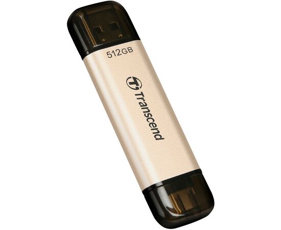 USB флеш накопитель Transcend 512GB JetFlash 930C Gold-Black USB 3.2/Type-C (TS512GJF930C), изображение 4