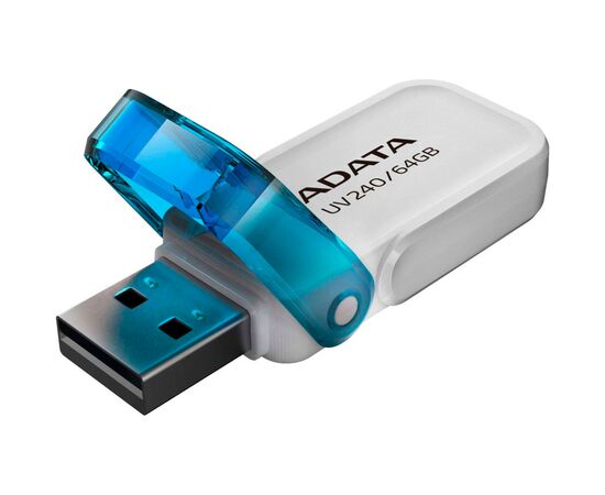 USB флеш накопитель ADATA 64GB AUV 240 White USB 2.0 (AUV240-64G-RWH)