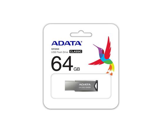 USB флеш накопитель ADATA 64GB AUV 250 Black USB 2.0 (AUV250-64G-RBK), изображение 4