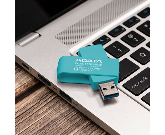 USB флеш накопитель ADATA 256GB UC310 Eco Green USB 3.2 (UC310E-256G-RGN), изображение 11 USB флеш накопитель ADATA 256GB UC310 Eco Green USB 3.2 (UC310E-256G-RGN), изображение 11