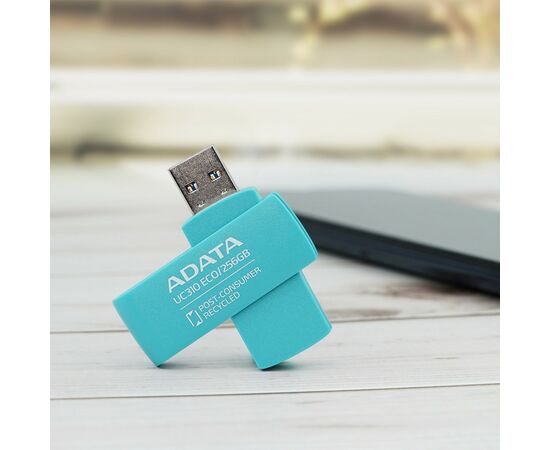 USB флеш накопитель ADATA 256GB UC310 Eco Green USB 3.2 (UC310E-256G-RGN), изображение 12 USB флеш накопитель ADATA 256GB UC310 Eco Green USB 3.2 (UC310E-256G-RGN), изображение 12