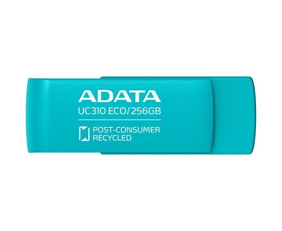 USB флеш накопитель ADATA 256GB UC310 Eco Green USB 3.2 (UC310E-256G-RGN), изображение 2 USB флеш накопитель ADATA 256GB UC310 Eco Green USB 3.2 (UC310E-256G-RGN), изображение 2