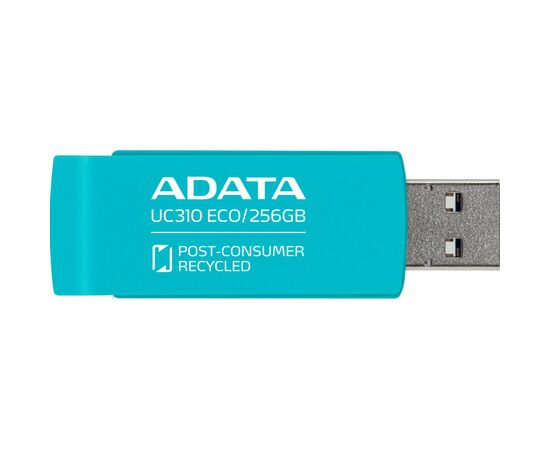 USB флеш накопитель ADATA 256GB UC310 Eco Green USB 3.2 (UC310E-256G-RGN), изображение 3 USB флеш накопитель ADATA 256GB UC310 Eco Green USB 3.2 (UC310E-256G-RGN), изображение 3