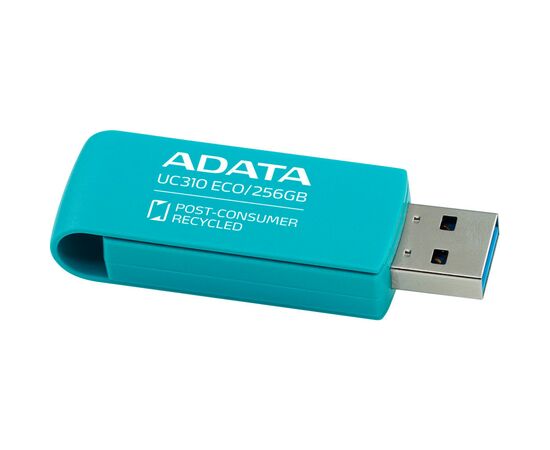 USB флеш накопитель ADATA 256GB UC310 Eco Green USB 3.2 (UC310E-256G-RGN), изображение 4 USB флеш накопитель ADATA 256GB UC310 Eco Green USB 3.2 (UC310E-256G-RGN), изображение 4