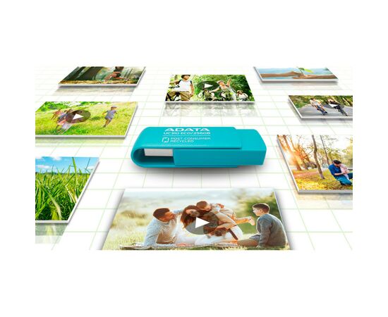 USB флеш накопитель ADATA 256GB UC310 Eco Green USB 3.2 (UC310E-256G-RGN), изображение 8 USB флеш накопитель ADATA 256GB UC310 Eco Green USB 3.2 (UC310E-256G-RGN), изображение 8