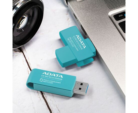 USB флеш накопитель ADATA 256GB UC310 Eco Green USB 3.2 (UC310E-256G-RGN), изображение 9 USB флеш накопитель ADATA 256GB UC310 Eco Green USB 3.2 (UC310E-256G-RGN), изображение 9