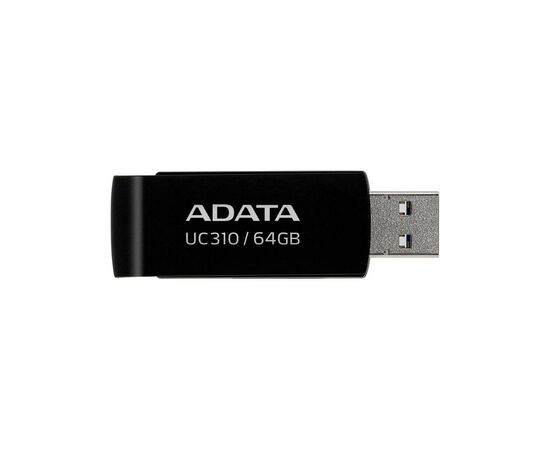 USB флеш накопитель ADATA 64GB UC310 Black USB 3.0 (UC310-64G-RBK), изображение 2 USB флеш накопитель ADATA 64GB UC310 Black USB 3.0 (UC310-64G-RBK), изображение 2