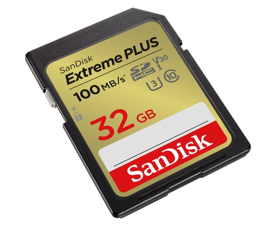 Карта памяти SanDisk 32GB SDXC class 10 Extreme PLUS (SDSDXWT-032G-GNCIN), изображение 2 Карта памяти SanDisk 32GB SDXC class 10 Extreme PLUS (SDSDXWT-032G-GNCIN), изображение 2