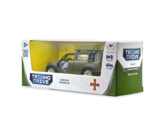 Машина Techno Drive Автомодель серии Шевроны Героев - Land Rover Defender 110 - 25 ОПДБр (250289M), изображение 5 Машина Techno Drive Автомодель серии Шевроны Героев - Land Rover Defender 110 - 25 ОПДБр (250289M), изображение 5