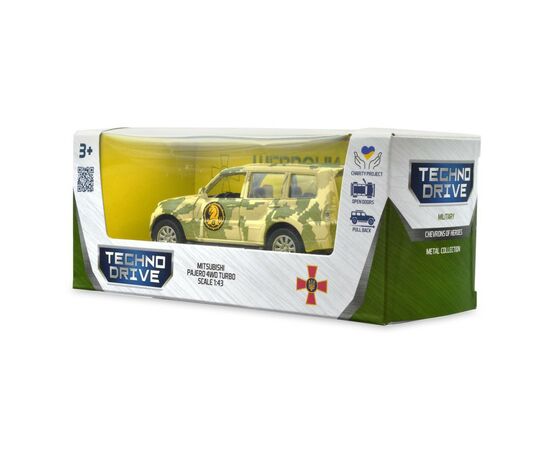 Машина Techno Drive Автомодель серии Шевроны Героев - Mitsubishi Pajero 4WD Tubro - 47 ОМБр (250361M), изображение 5 Машина Techno Drive Автомодель серии Шевроны Героев - Mitsubishi Pajero 4WD Tubro - 47 ОМБр (250361M), изображение 5