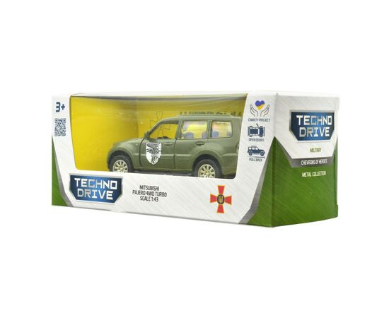 Машина Techno Drive Автомодель серии Шевроны Героев - Mitsubishi Pajero 4WD Tubro - 93 ОМБр (250283M), изображение 5 Машина Techno Drive Автомодель серии Шевроны Героев - Mitsubishi Pajero 4WD Tubro - 93 ОМБр (250283M), изображение 5