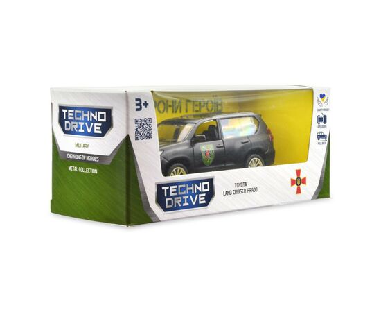 Машина Techno Drive Автомодель серии Шевроны Героев - Toyota Land Cruiser Prado - 110 ОМБр (250359M), изображение 7 Машина Techno Drive Автомодель серии Шевроны Героев - Toyota Land Cruiser Prado - 110 ОМБр (250359M), изображение 7