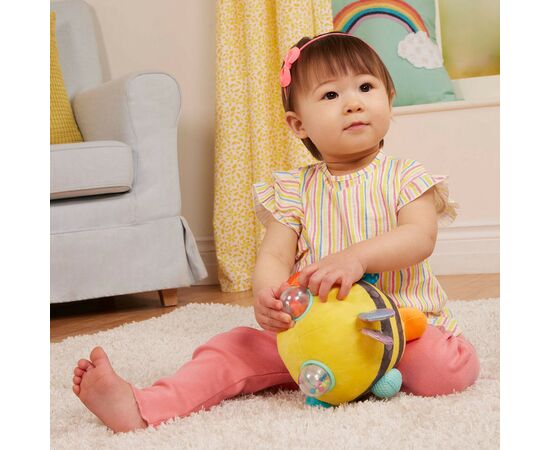 Розвиваюча іграшка Battat Сенсорна м’яка іграшка – Бджілка пухнастик дзиж (BX2037Z), зображення 10
