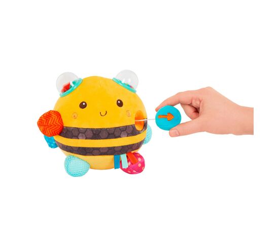Розвиваюча іграшка Battat Сенсорна м’яка іграшка – Бджілка пухнастик дзиж (BX2037Z), зображення 5