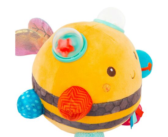 Розвиваюча іграшка Battat Сенсорна м’яка іграшка – Бджілка пухнастик дзиж (BX2037Z), зображення 6