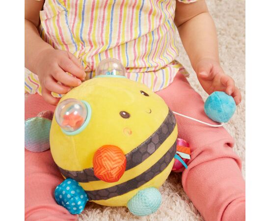 Розвиваюча іграшка Battat Сенсорна м’яка іграшка – Бджілка пухнастик дзиж (BX2037Z), зображення 7