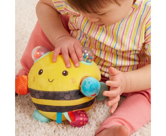 Розвиваюча іграшка Battat Сенсорна м’яка іграшка – Бджілка пухнастик дзиж (BX2037Z), зображення 8