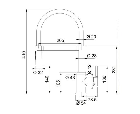 Смеситель Franke Lina (115.0626.085), изображение 3 Смеситель Franke Lina (115.0626.085), изображение 3