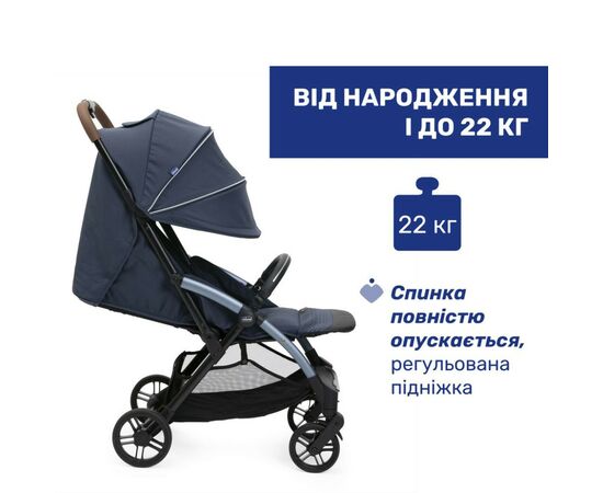 Коляска Chicco Goody XPlus Синя 8058664173044 (87040.38.07), изображение 2 Коляска Chicco Goody XPlus Синя 8058664173044 (87040.38.07), изображение 2
