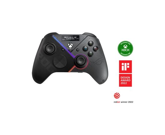 Геймпад ASUS ROG Raikiri Pro USB-С/BT/Wireless Black (90GC00W0-BGP000), изображение 2 Геймпад ASUS ROG Raikiri Pro USB-С/BT/Wireless Black (90GC00W0-BGP000), изображение 2