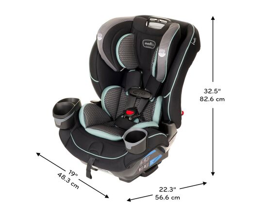 Автокресло Evenflo EveryFit 3 в 1 (1,8 до 54,4 кг) Atlas Green (032884204656), изображение 12 Автокресло Evenflo EveryFit 3 в 1 (1,8 до 54,4 кг) Atlas Green (032884204656), изображение 12