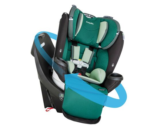 Автокресло Evenflo Gold SensorSafe Revolve 360 LX (1,8 до 54,4 кг) Emerald (032884203864), изображение 5 Автокресло Evenflo Gold SensorSafe Revolve 360 LX (1,8 до 54,4 кг) Emerald (032884203864), изображение 5