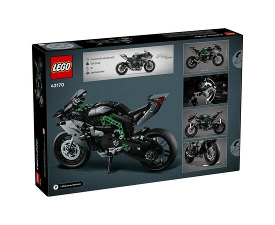 Конструктор LEGO Technic Мотоцикл Kawasaki Ninja H2R 643 детали (42170), изображение 7 Конструктор LEGO Technic Мотоцикл Kawasaki Ninja H2R 643 детали (42170), изображение 7